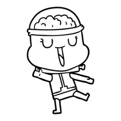 happy cartoon robot