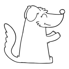 happy cartoon dog
