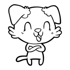 laughing cartoon dog