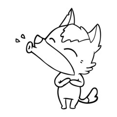 howling wolf cartoon