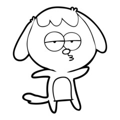 cartoon bored dog