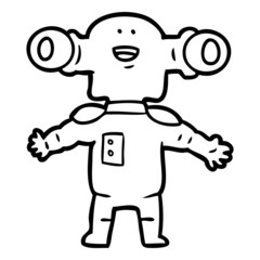 friendly cartoon alien