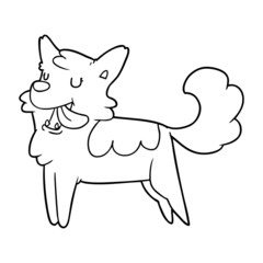 cartoon happy dog