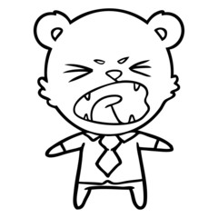 angry cartoon bear