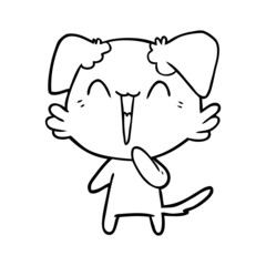 laughing little dog cartoon