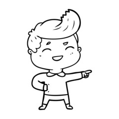 cartoon man laughing and pointing