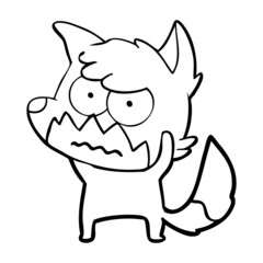 cartoon annoyed fox