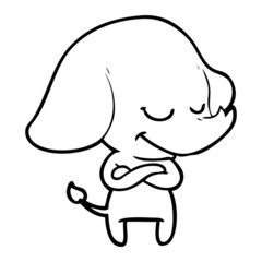 cartoon smiling elephant