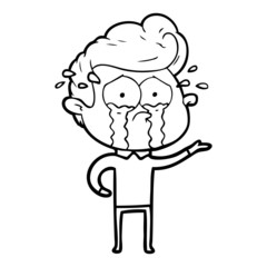 cartoon crying man