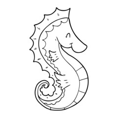 cartoon sea horse