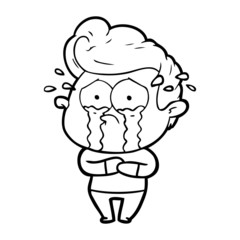 cartoon crying man