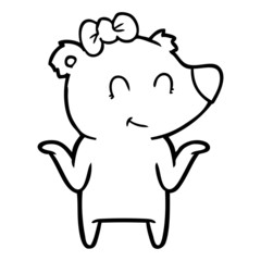 female bear cartoon