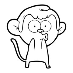 cartoon surprised monkey