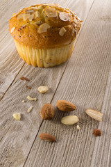 Almond poppy seed muffin