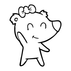 female polar bear cartoon