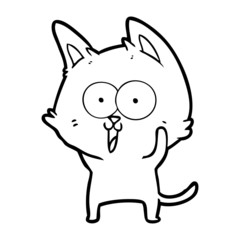 funny cartoon cat