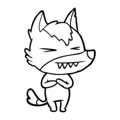 angry wolf cartoon