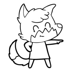 cartoon friendly fox