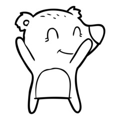 smiling bear cartoon