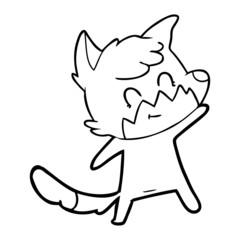 cartoon friendly fox