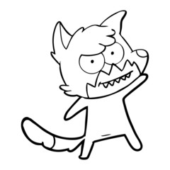 cartoon grinning fox