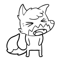 angry cartoon fox