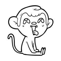 crazy cartoon monkey