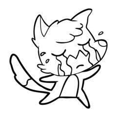 crying fox cartoon