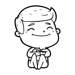 happy cartoon man