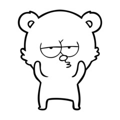 bored polar bear cartoon