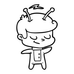 friendly cartoon spaceman