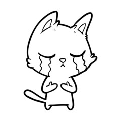 crying cartoon cat