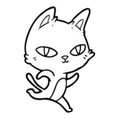 cartoon cat staring