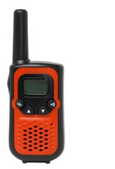 Portable walkie talkie over white background