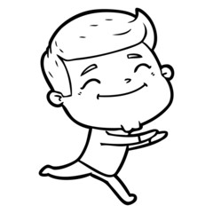 happy cartoon man
