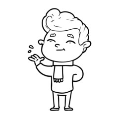 happy cartoon man
