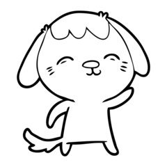 Obraz premium happy cartoon dog