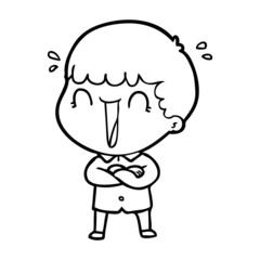 laughing cartoon man