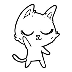 calm cartoon cat