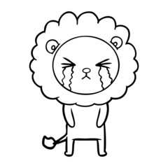 cartoon crying lion