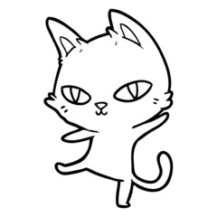 cartoon cat staring