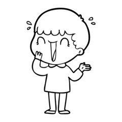 laughing cartoon man