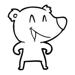 Obraz premium laughing bear cartoon