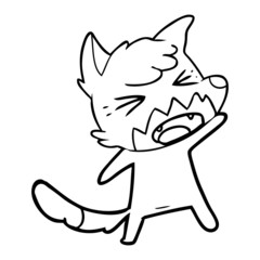 angry cartoon fox