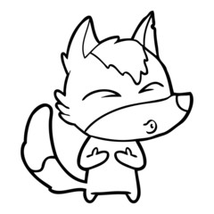 cartoon wolf whistling