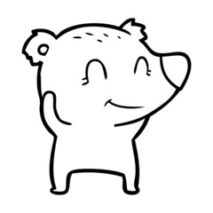 smiling polar bear cartoon