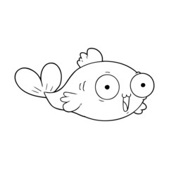  happy goldfish cartoon