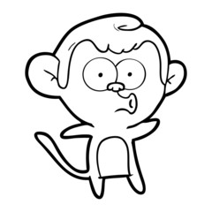 cartoon surprised monkey