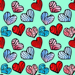 Heart Collection seamless pattern