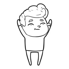 happy cartoon man
